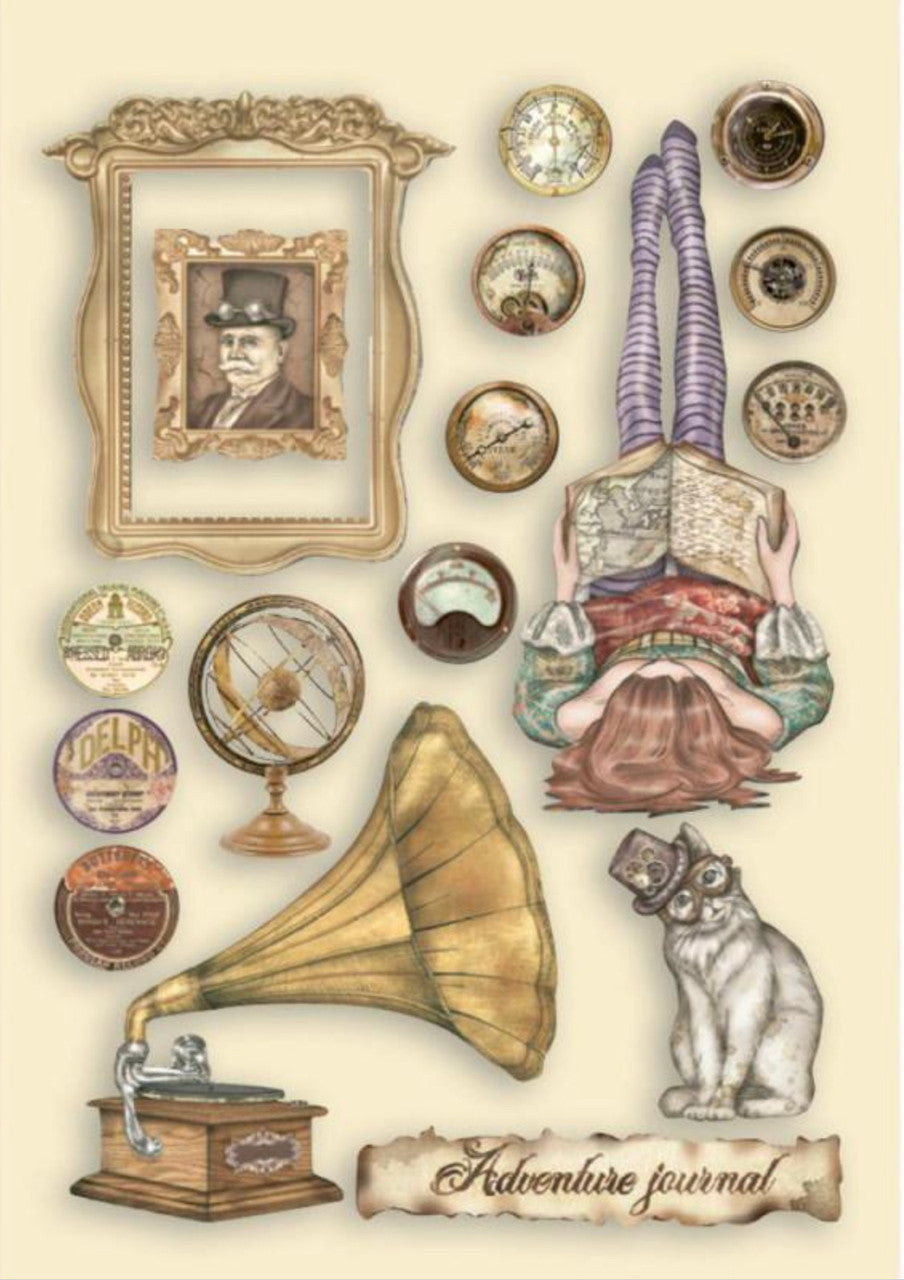 Stamperia Lady Vagabond Lifestyle Kat Gekleurde Houten Vormen